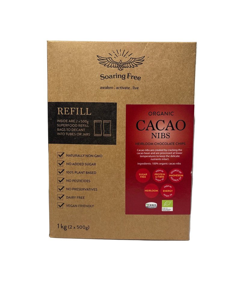 Soaring free Superfoods - Organic Raw Cacao Nibs (1kg)