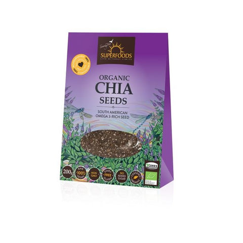 Soaring Free Superfoods - Organic Chia Seeds (200g)