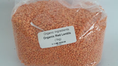 Real Food Co - Organic Red Lentils (1kg)