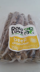 Raw Love Pets - Organic Free Range Venison Droewors (250g)