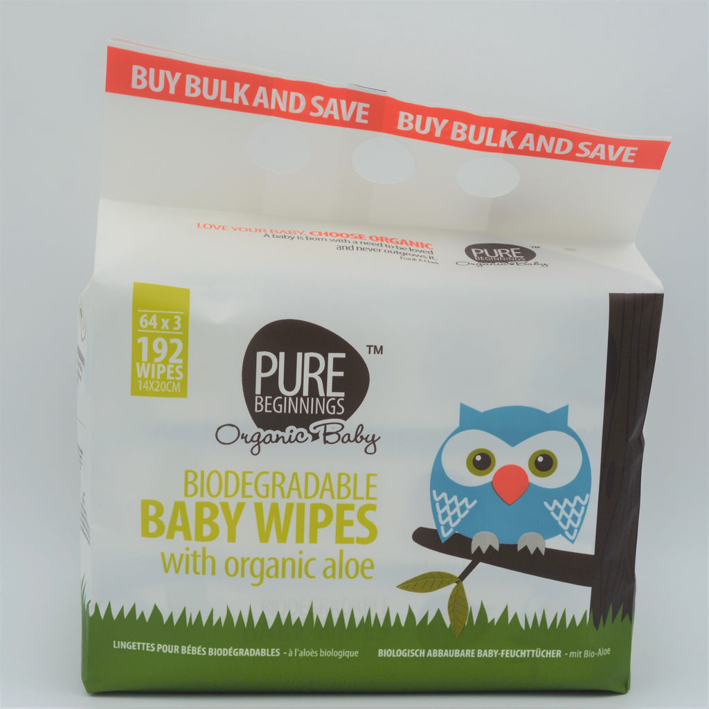 Pure Beginnings - Biodegradable Baby Wipes (192 Wipes)