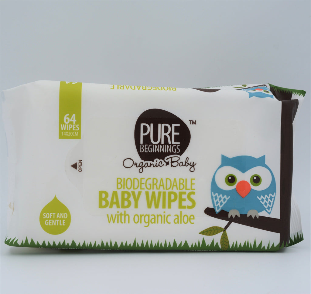 Pure Beginnings - Biodegradable Baby Wipes (64 Wipes)