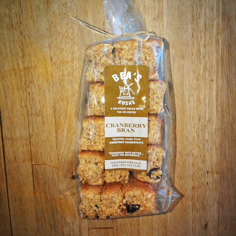 Bea's Rusks - Cranberry Bran (400g)