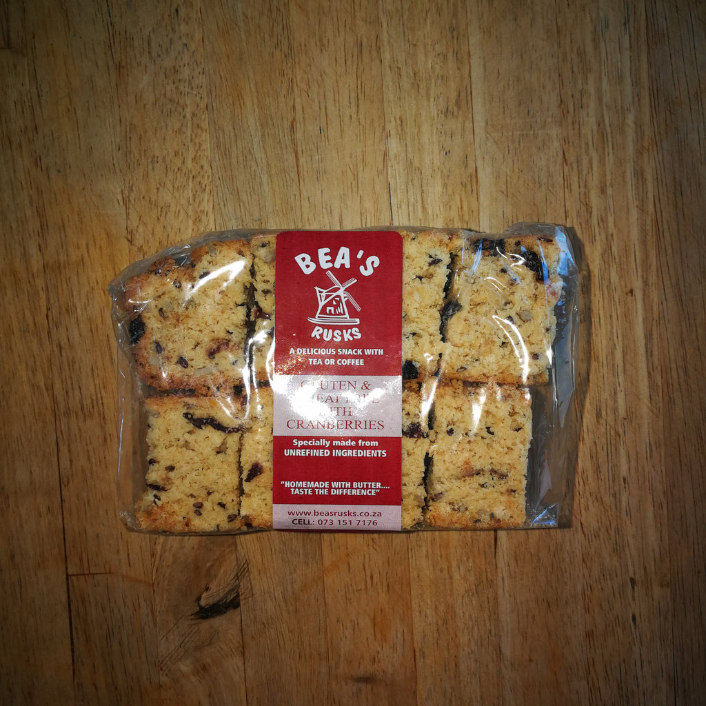 Bea's Rusks - Gluten & Wheat Free with Cranberries (400g)