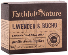 Faithful To Nature - Lavender & Buchu Charcoal Soap (100g)