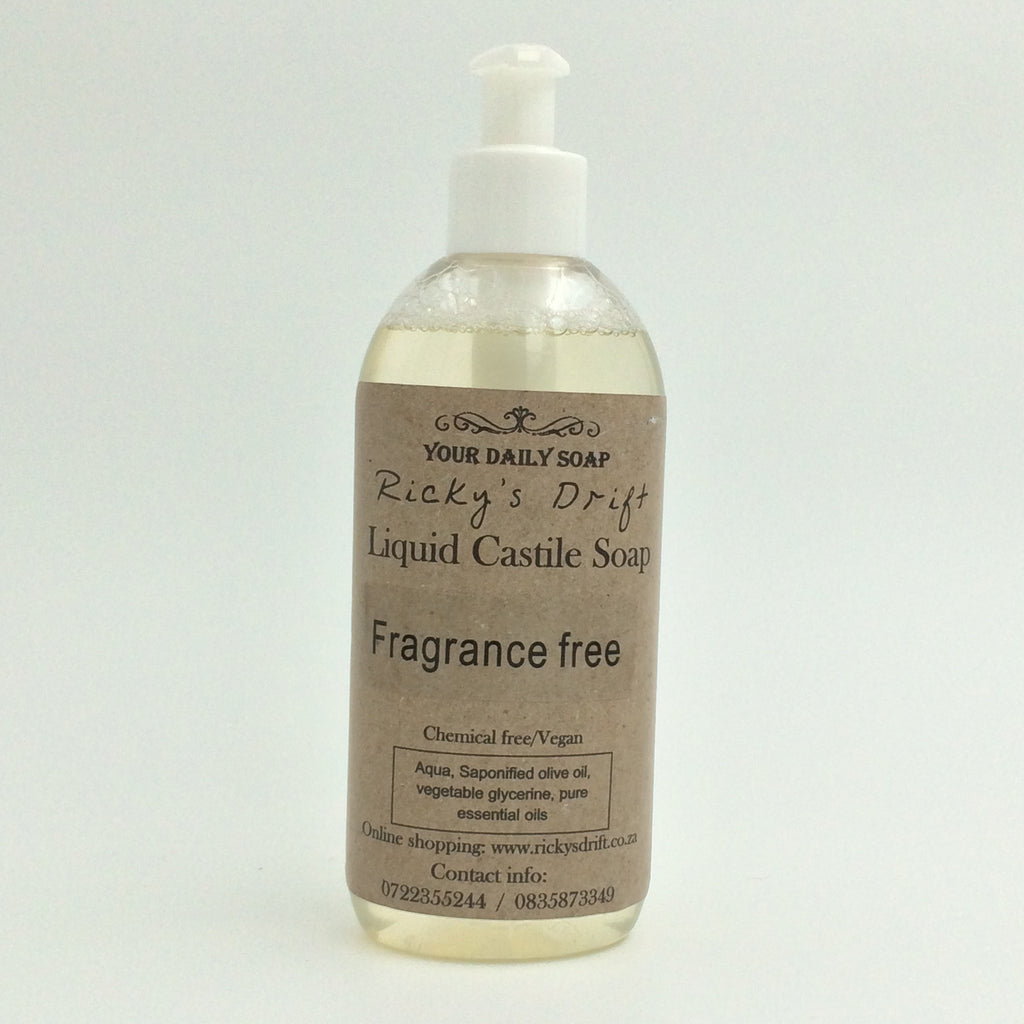 Ricky's Drift - Fragrance Free Liquid Castile Soap (250ml)